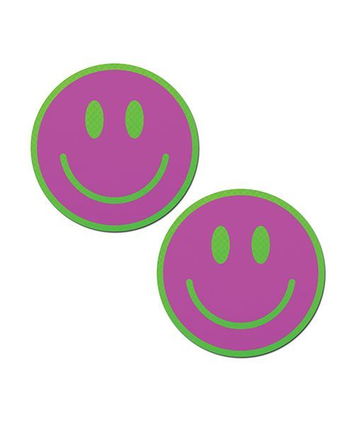 Pastease Neon Green Glow-in-the-Dark Smiley Face - Pink