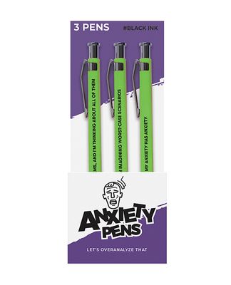 Wood Rocket Pens 3 - Pack - Anxiety