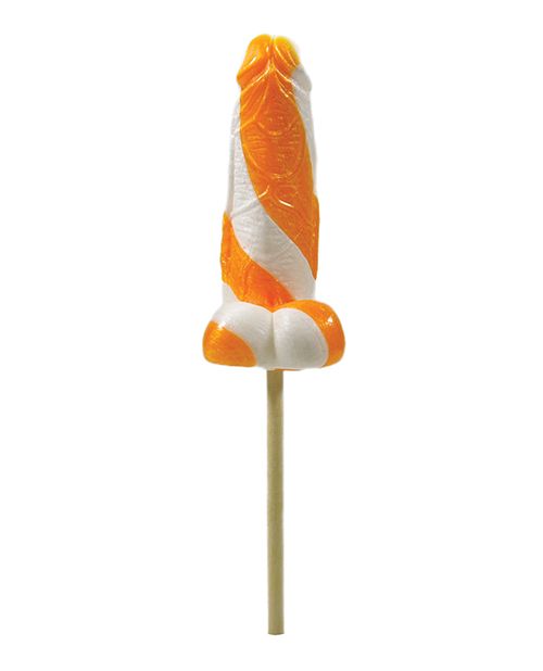 Cock Tailz Liquor Flavored Pecker Pops - Sex on the Beach - Orange/White Stripe