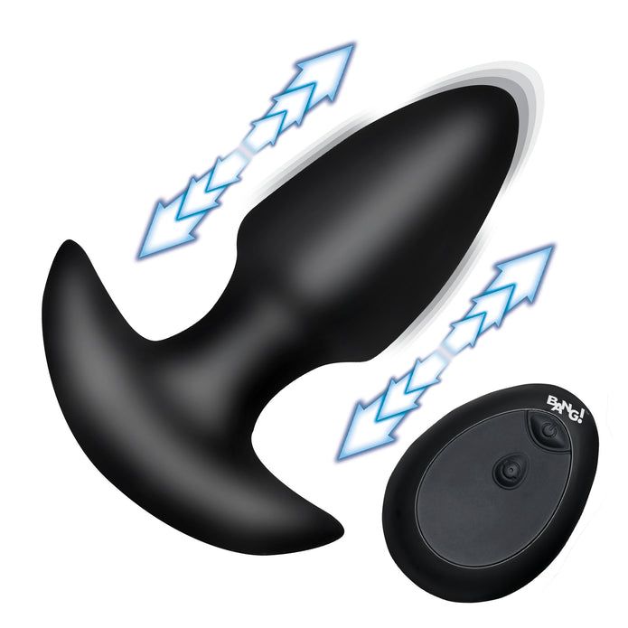 Bang! Thrusting &amp; Vibrating Butt Plug - Black