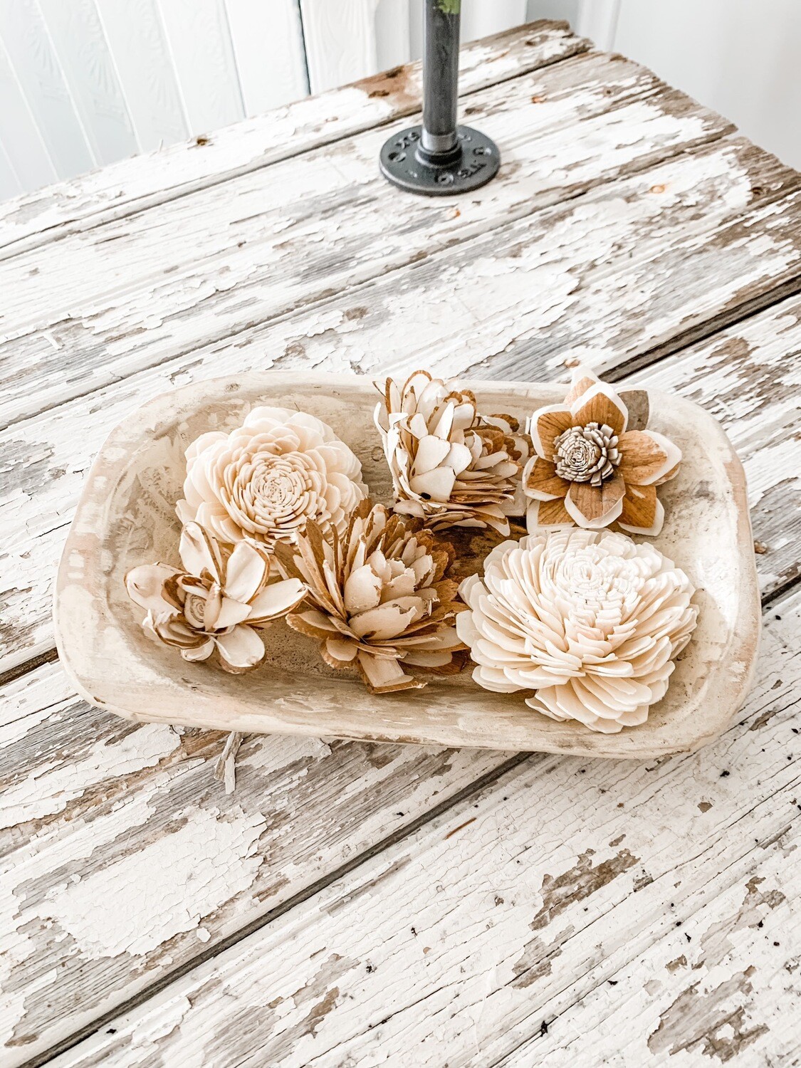 Carved Wood Flowers