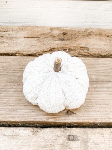 Cream Knit Pumpkin
