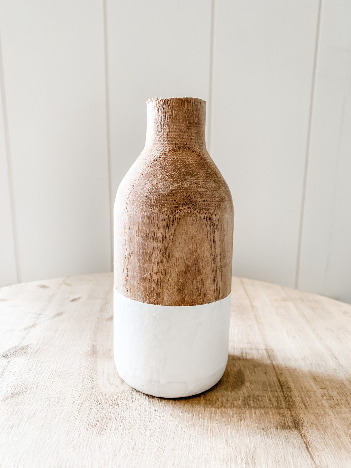 Two Toned Wood Vase Tall