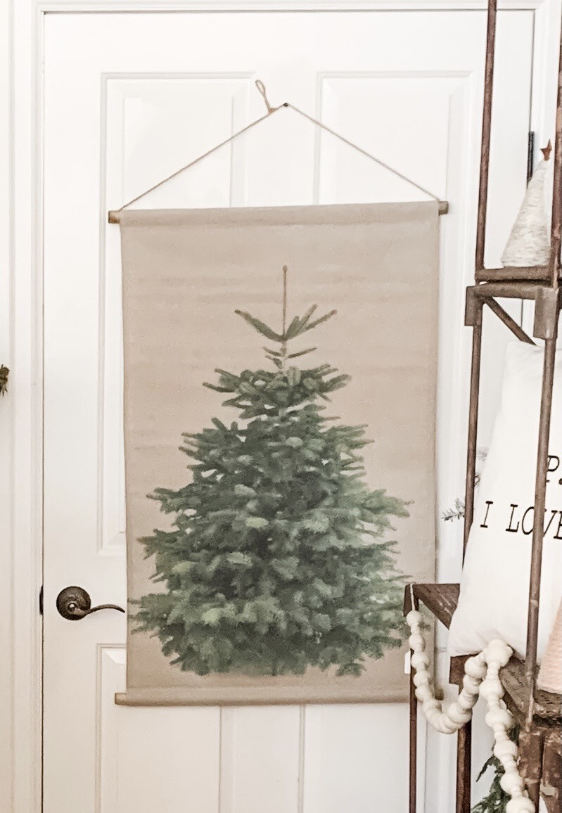 Christmas Tree Canvas Scroll