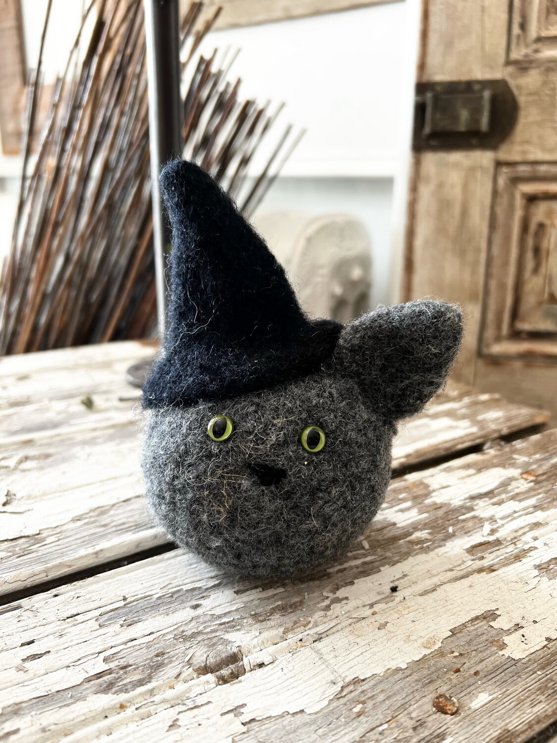 Felted Grey Cat