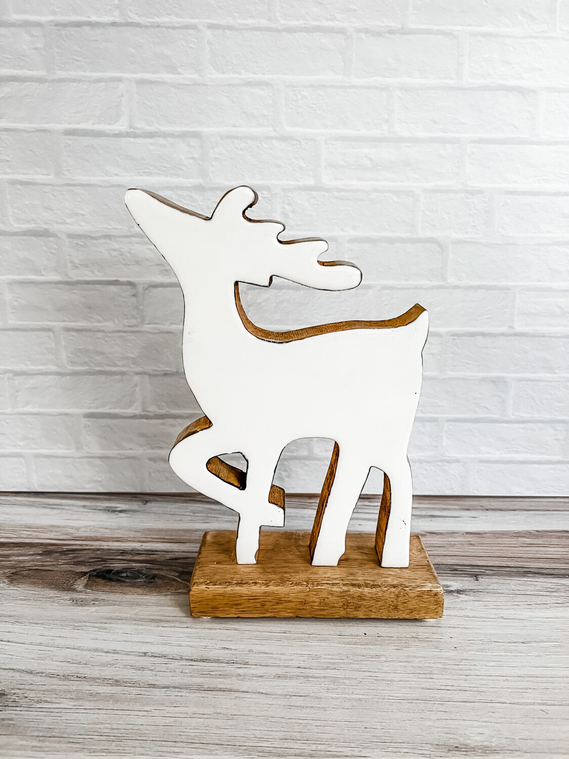 Wood & White Reindeer
