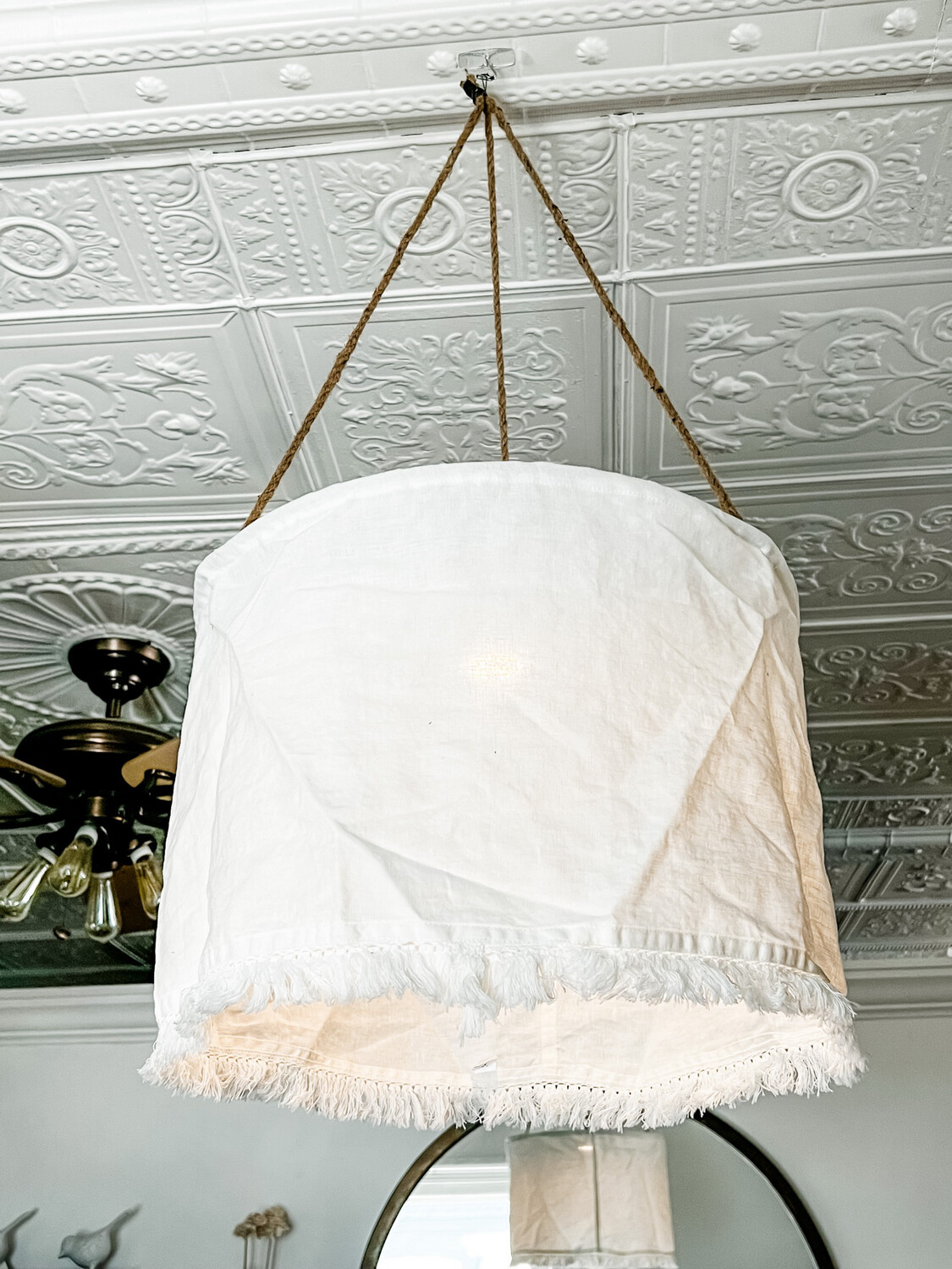 Ivory Linen Lampshade