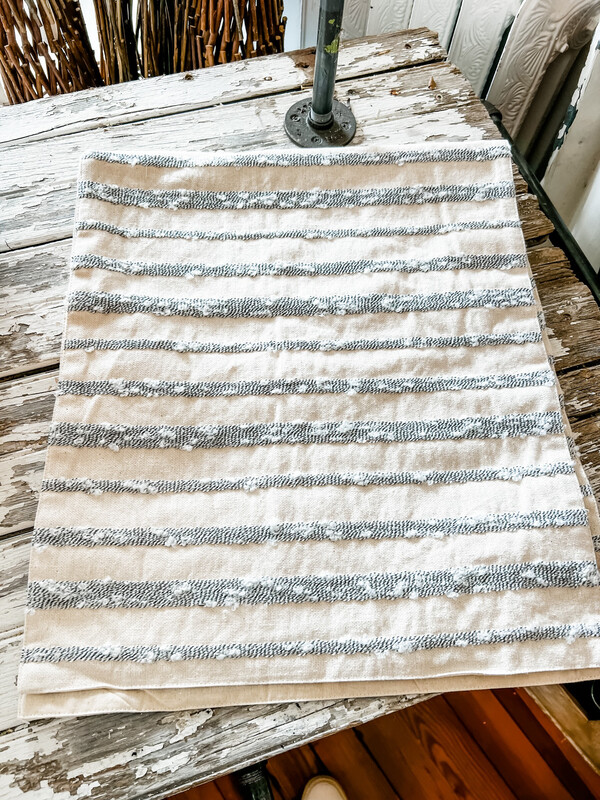 Black &amp; Natural Striped Runner