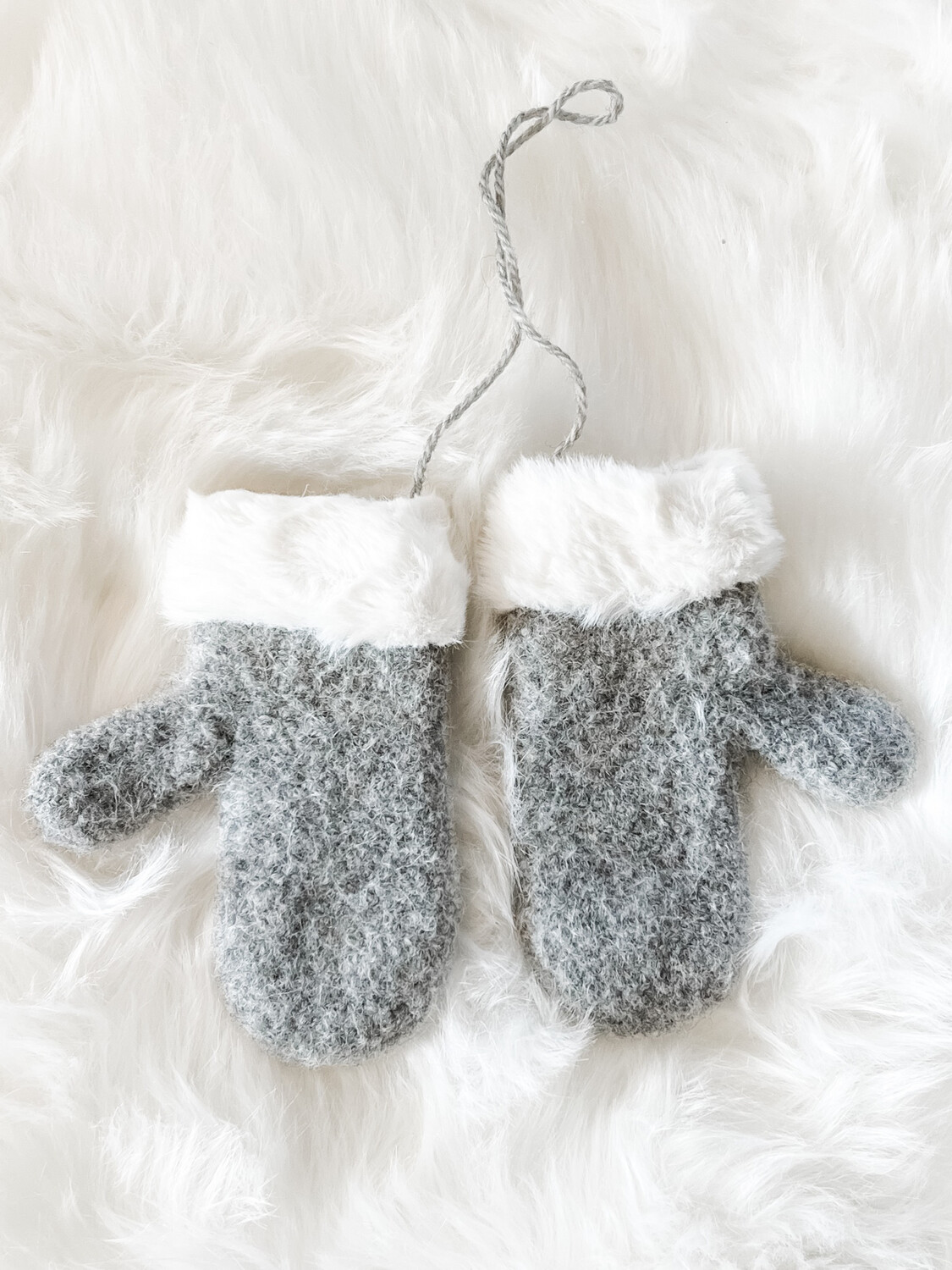 Grey Felted Mittens