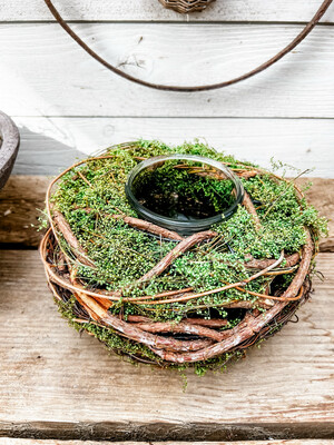 Moss Ball Candle Holder