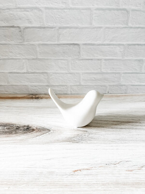 White Ceramic Bird S