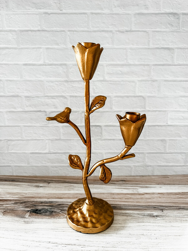 Flower &amp; Bird Taper Holder
