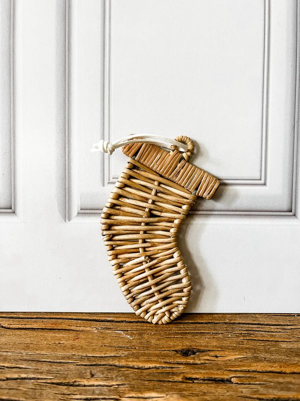 Wicker Stocking Ornament Wicker Stocking Ornament