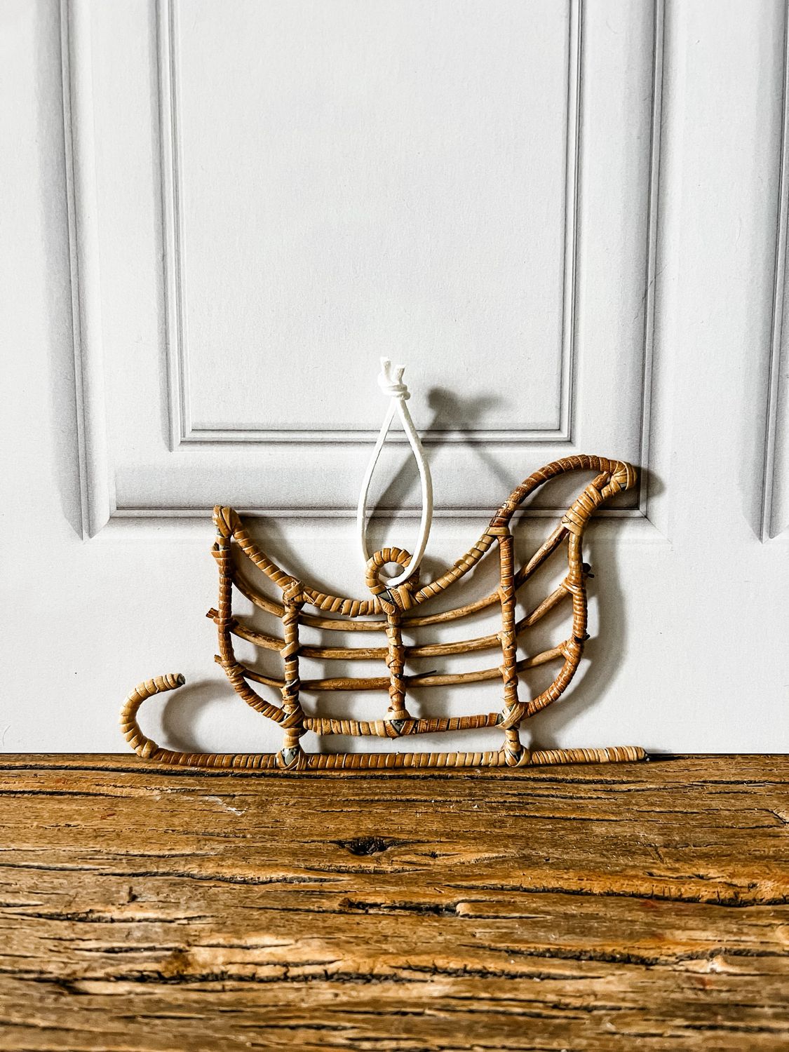 Wicker Sleigh Ornament