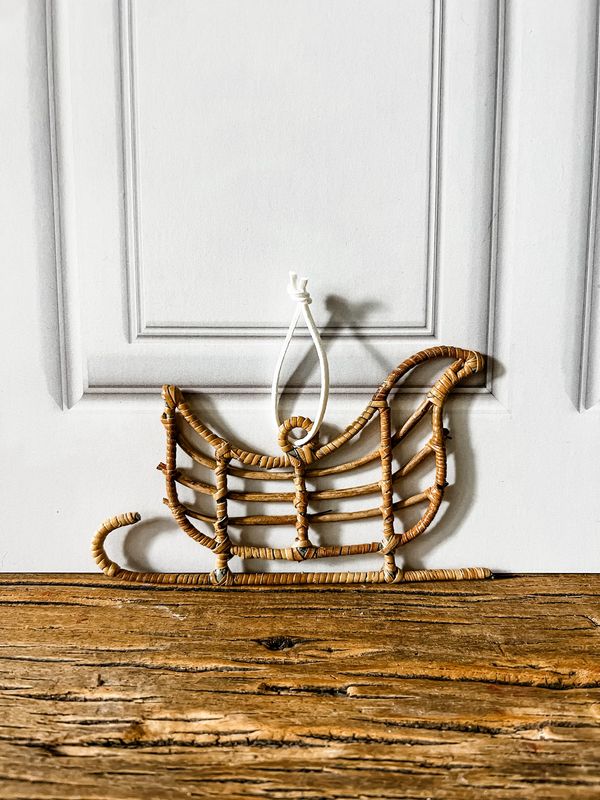 Wicker Sleigh Ornament Wicker Sleigh Ornament