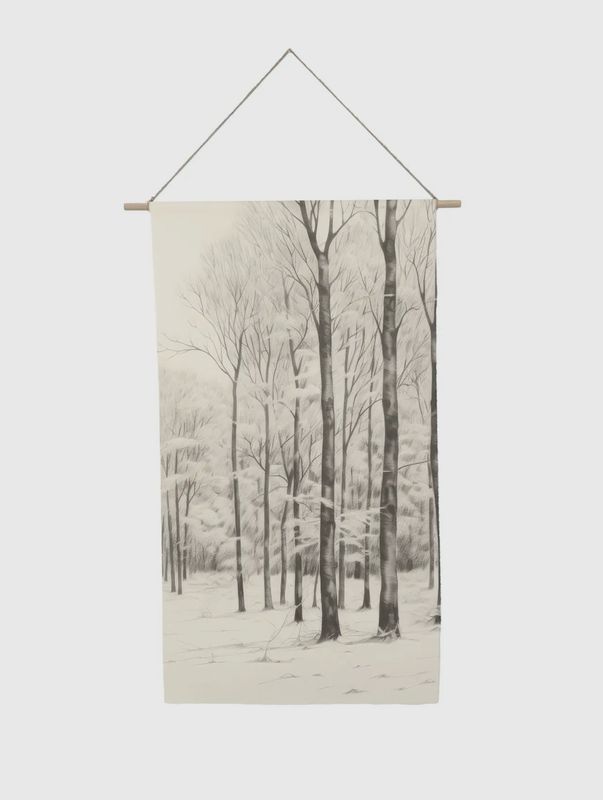 Vintage Snowy Trees Scroll Vintage Snowy Trees Scroll