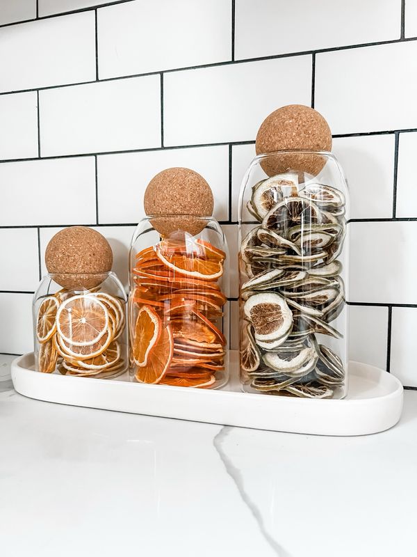 Glass &amp; Cork Canister Set