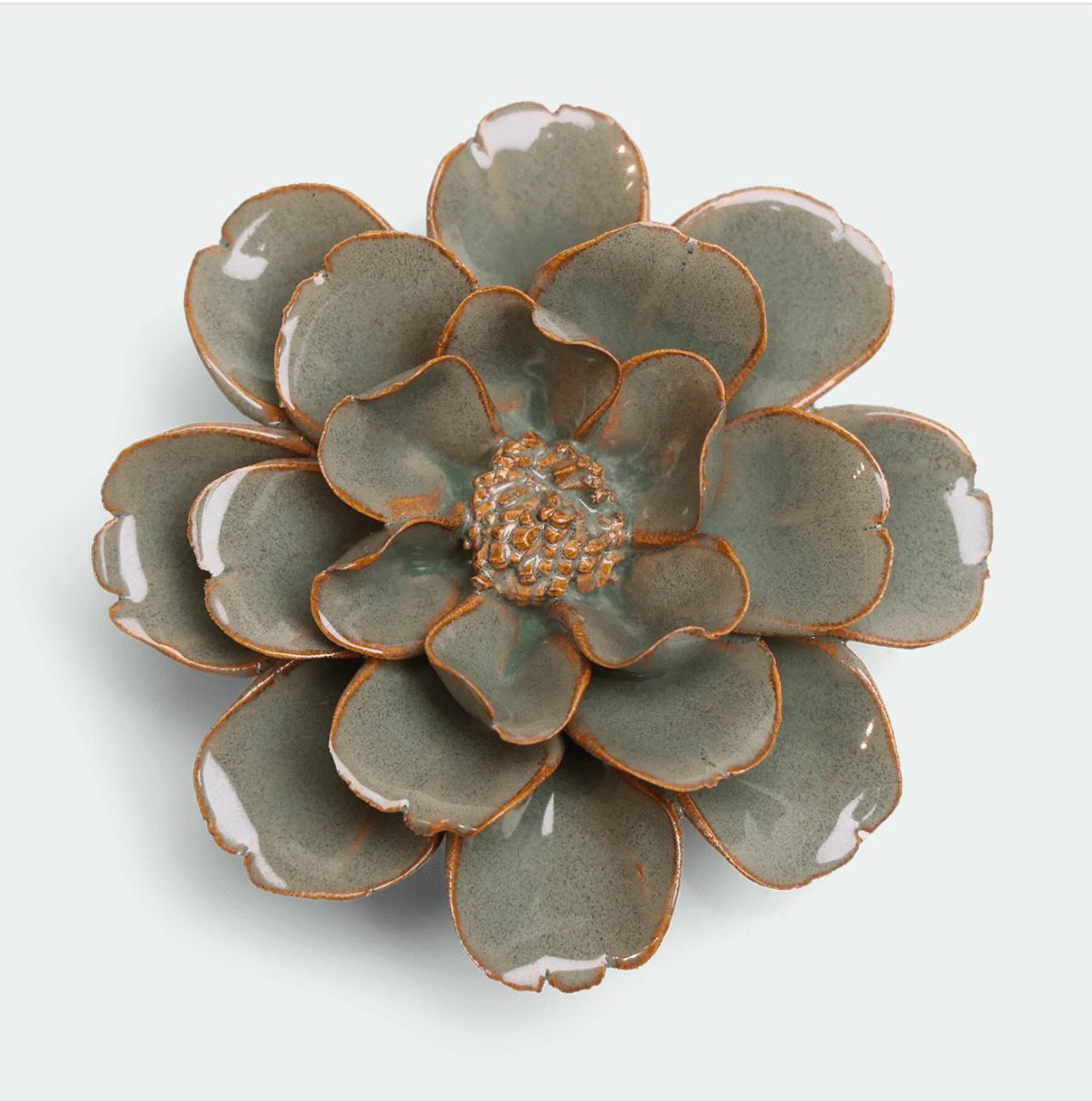Ceramic Green Hibiscus