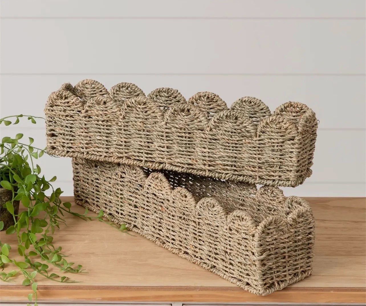 Scallop Rectangle Basket