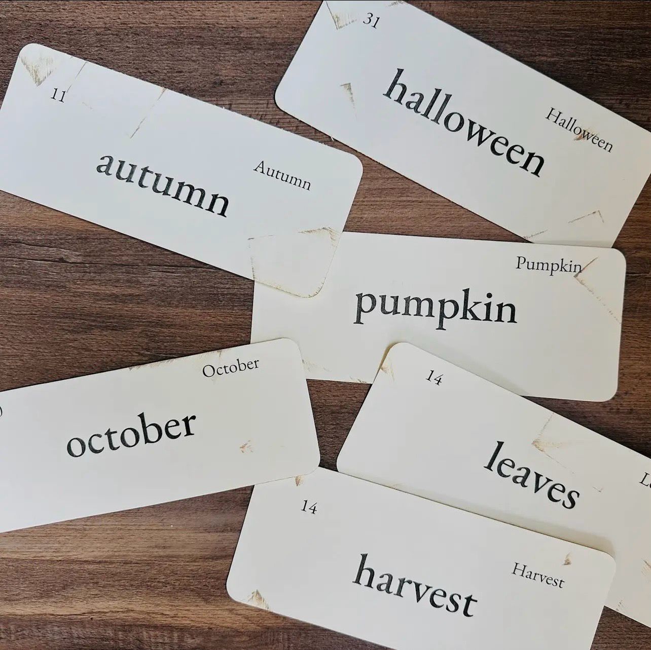 Autumn Flash Cards
