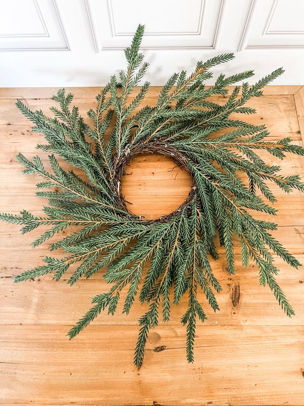 12" Real Touch Norfolk Pine Candle Ring 12" Real Touch Norfolk Pine Candle Ring