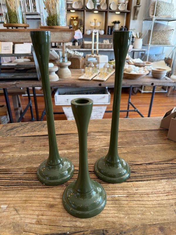 Green Metal Candlestick Green Metal Candlestick