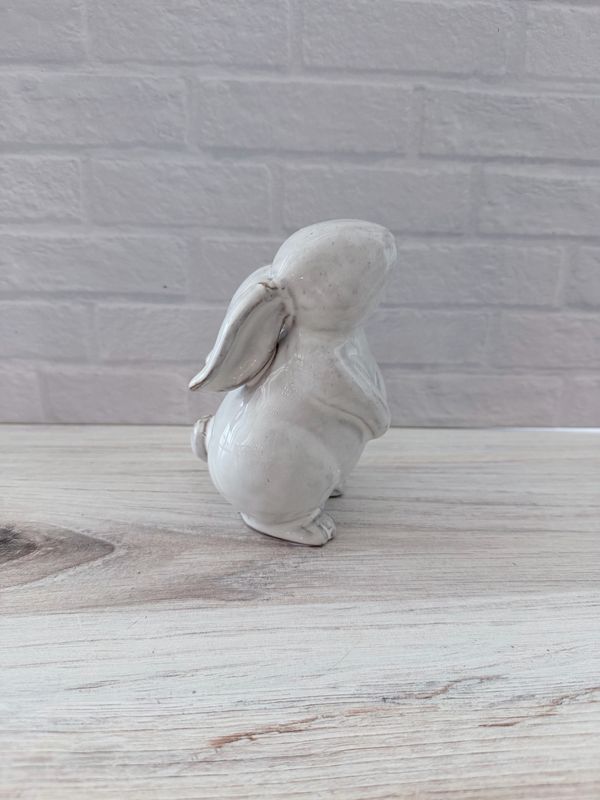 Antique White Standing Bunny