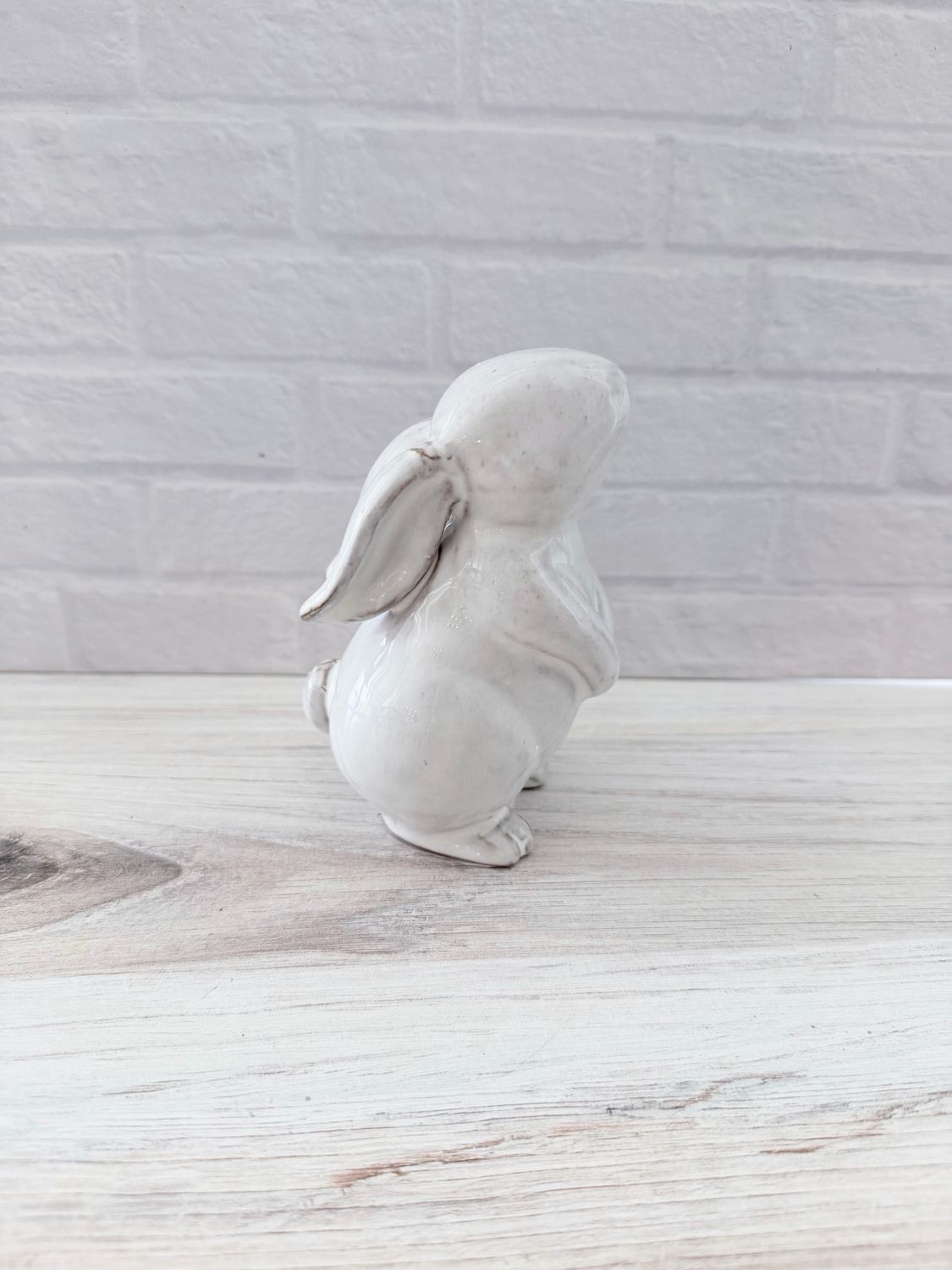 Antique White Standing Bunny
