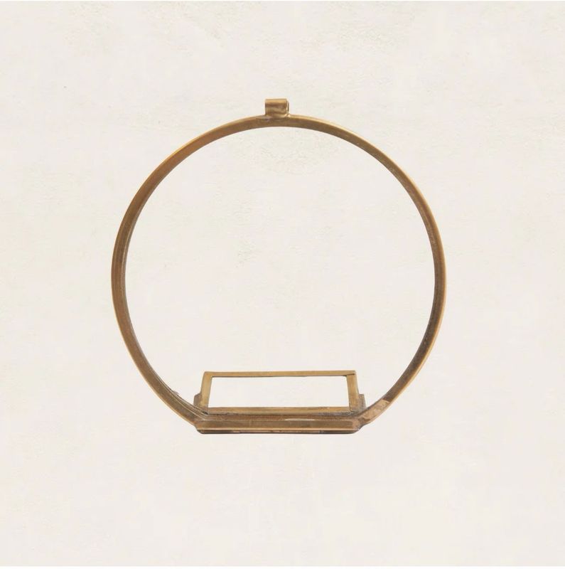 6" Round Brass Standing Frame