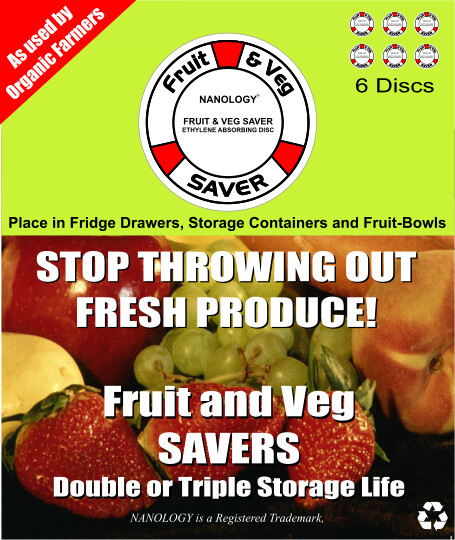 Fruit & Veg Saver - includes 6 discs - Save Money Fresher for Longer