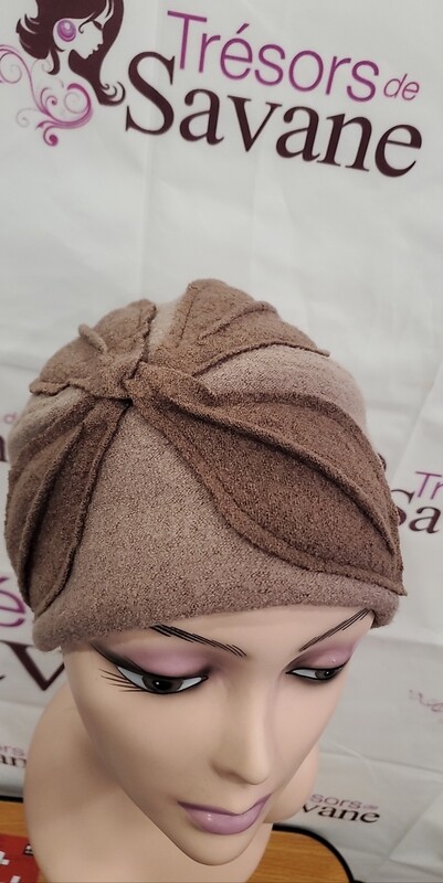 Turban marron clair 
