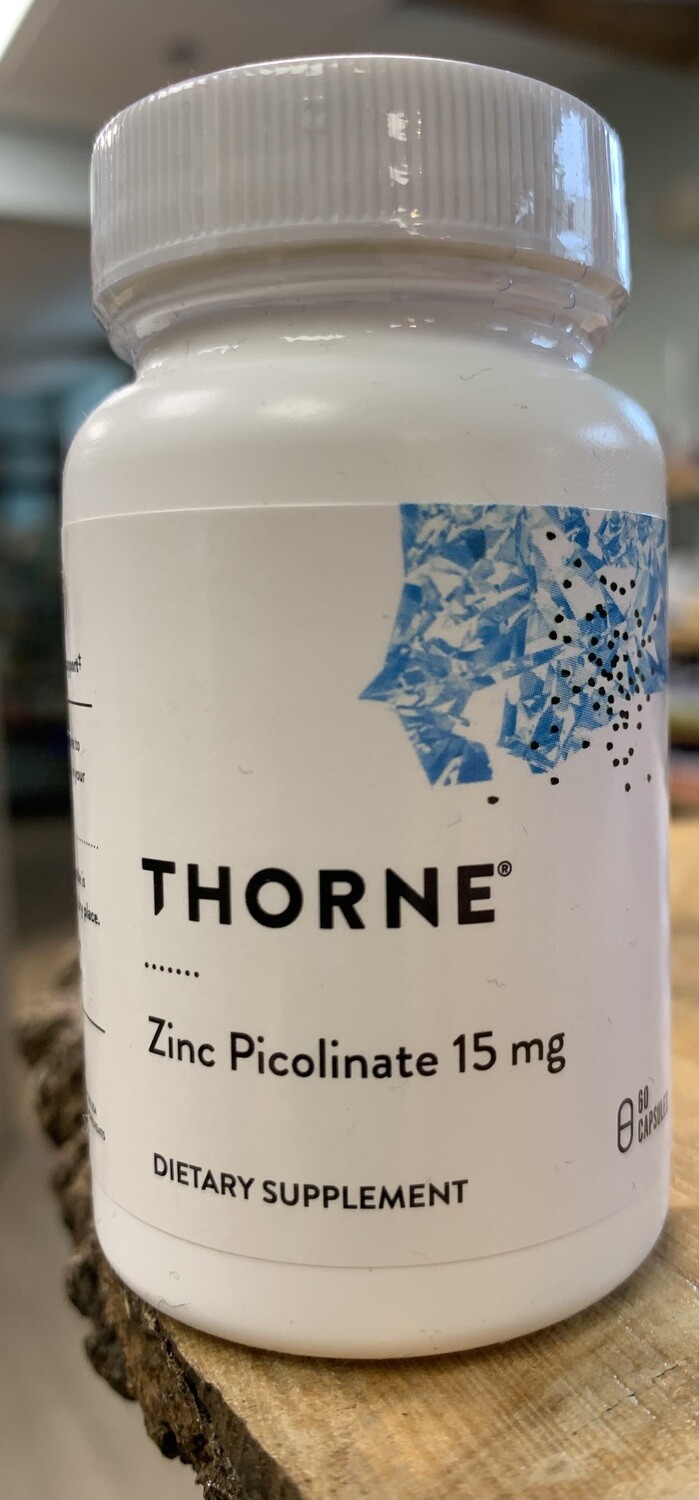 THORNE Zinc Picolinate 15 mg. 60 Caps.