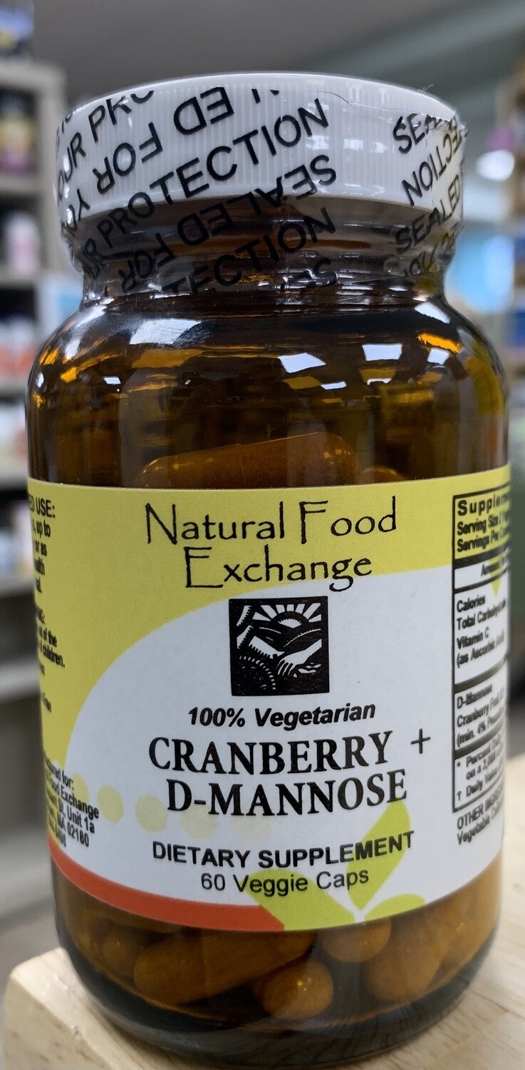 Natural Food Exchange Cranberry + D-Mannose 60 Veg Caps