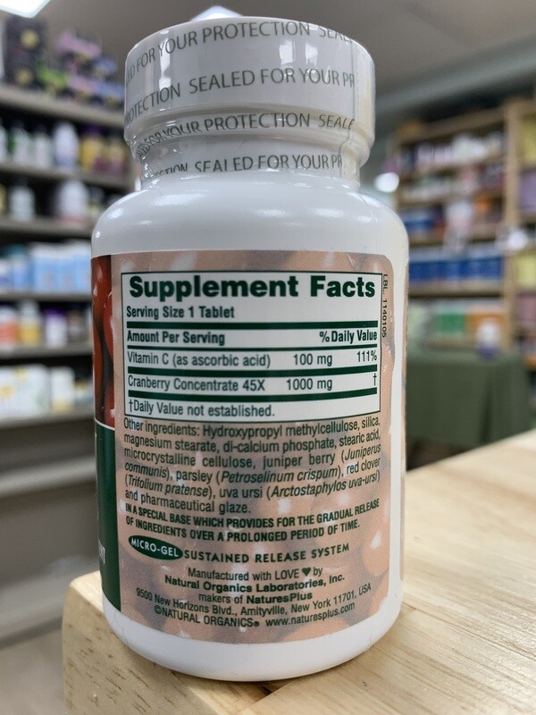 NATURES PLUS Ultra Cranberry 1000 60 Tabs.