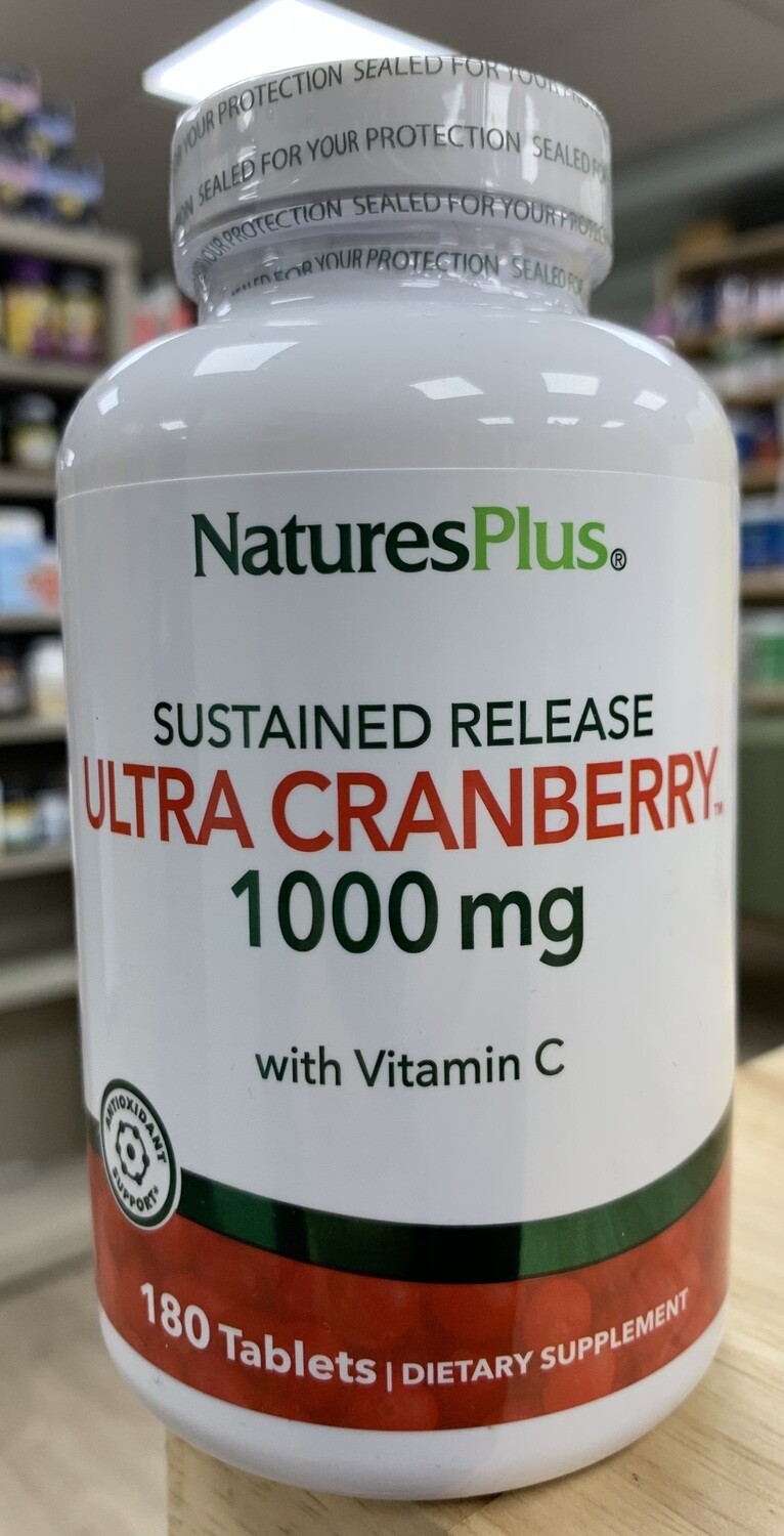 Nature&#39;s Plus Ultra Cranberry 1000mg - 180 tablets