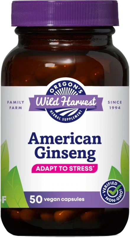 OREGON&#39;S WILD HARVEST American Ginseng 50 Caps.