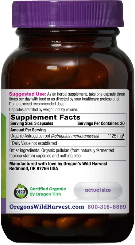 OREGON'S WILD HARVEST Astragalus 90 Caps.