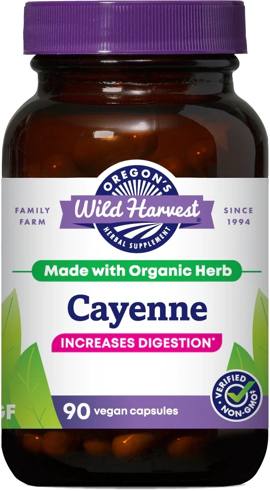 OREGON&#39;S WILD HARVEST Cayenne 90 Veg. Caps.