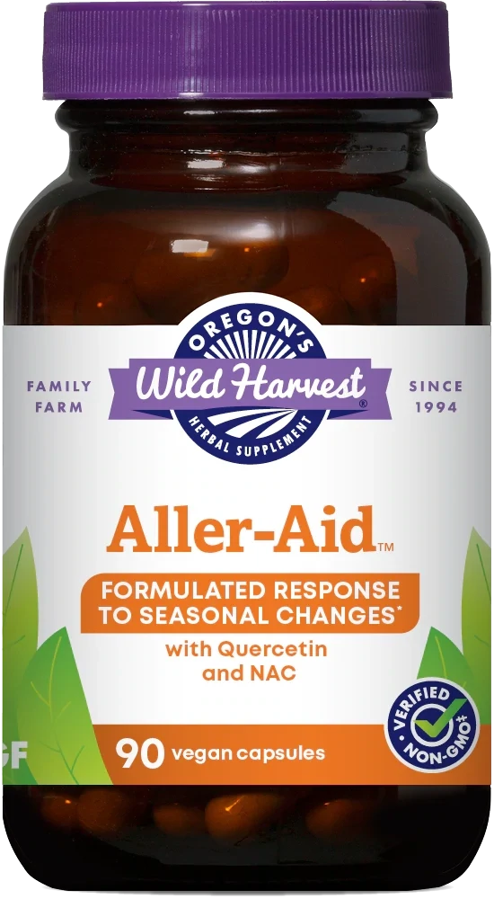 OREGON&#39;S WILD HARVEST Aller-Aid w/Quercetin &amp; NAC 90 Caps.