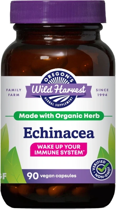 OREGON&#39;S WILD HARVEST Echinacea 90 Vegan Caps.