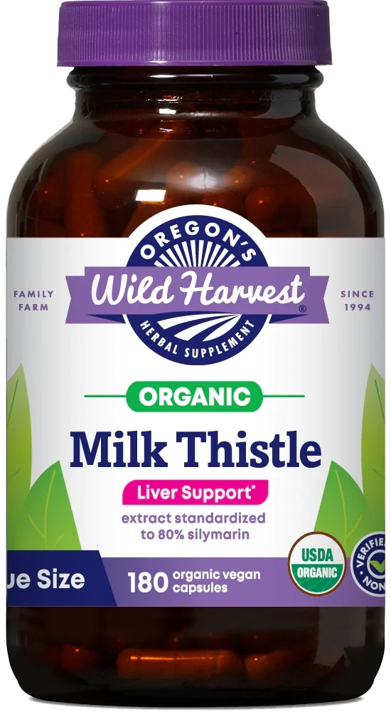 OREGON&#39;S WILD HARVEST Milk Thistle 180 Caps.