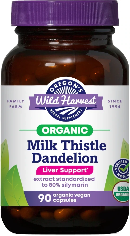 OREGON&#39;S WILD HARVEST Milk Thistle Dandelion 90 Caps.