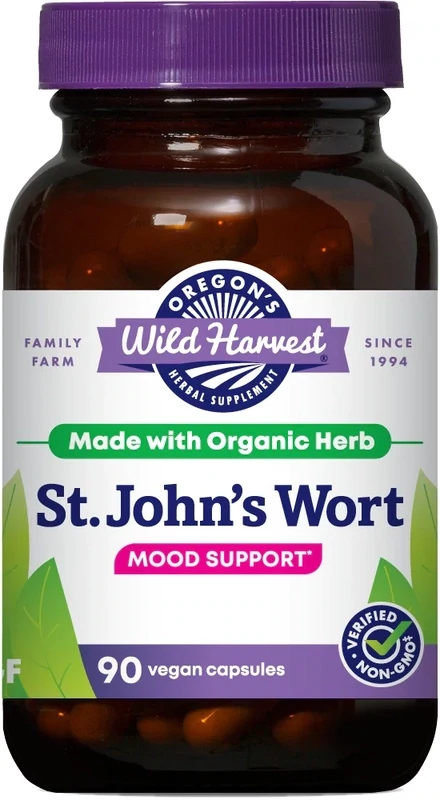 OREGON&#39;S WILD HARVEST St. John&#39;s Wort 90 Vegan Caps.