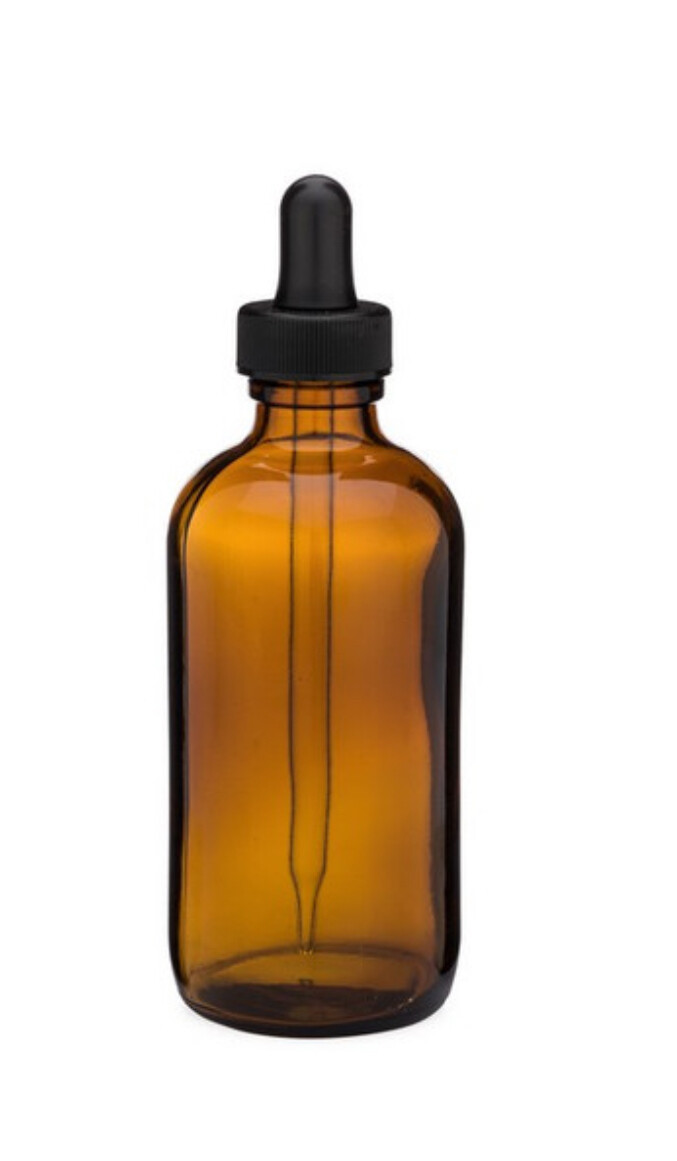 4oz Amber Glass Bottle w/dropper