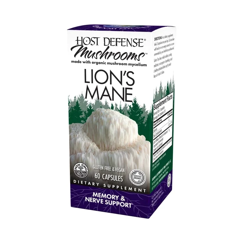 HOST DEFENSE Lion&#39;s Mane 60 Veg. Caps.