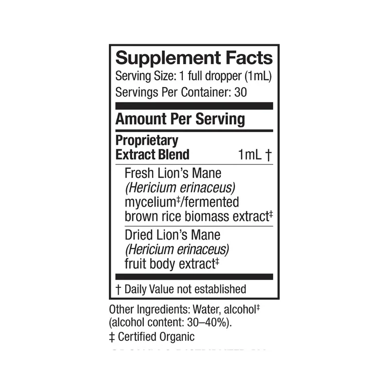 Host Defense Mushrooms Lions Mane Extract 1 fl oz