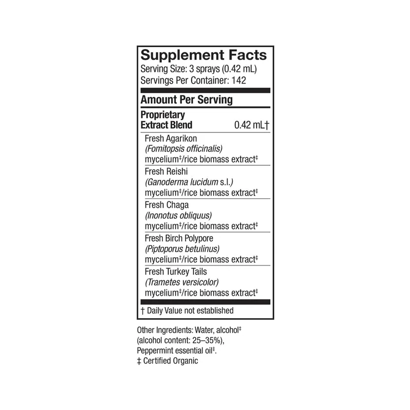 Host Defense MycoShield Spray immune Support Peppermint 2 fl oz