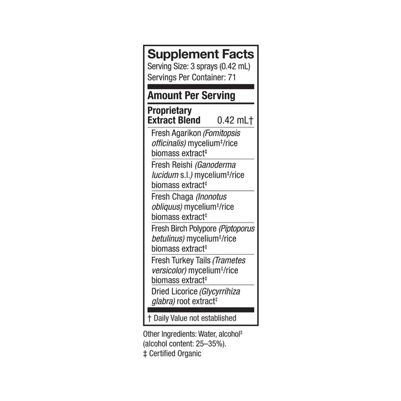 Host Defense Mushrooms Myco Shield Spray Immune Support Licorice Root 1 fl oz