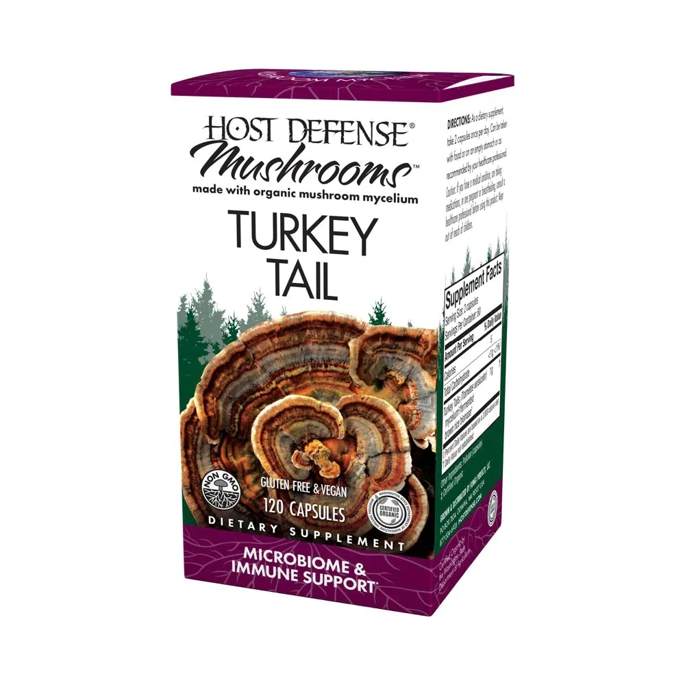 Host Defense Turkey Tail Immune Support 120 Capsules
