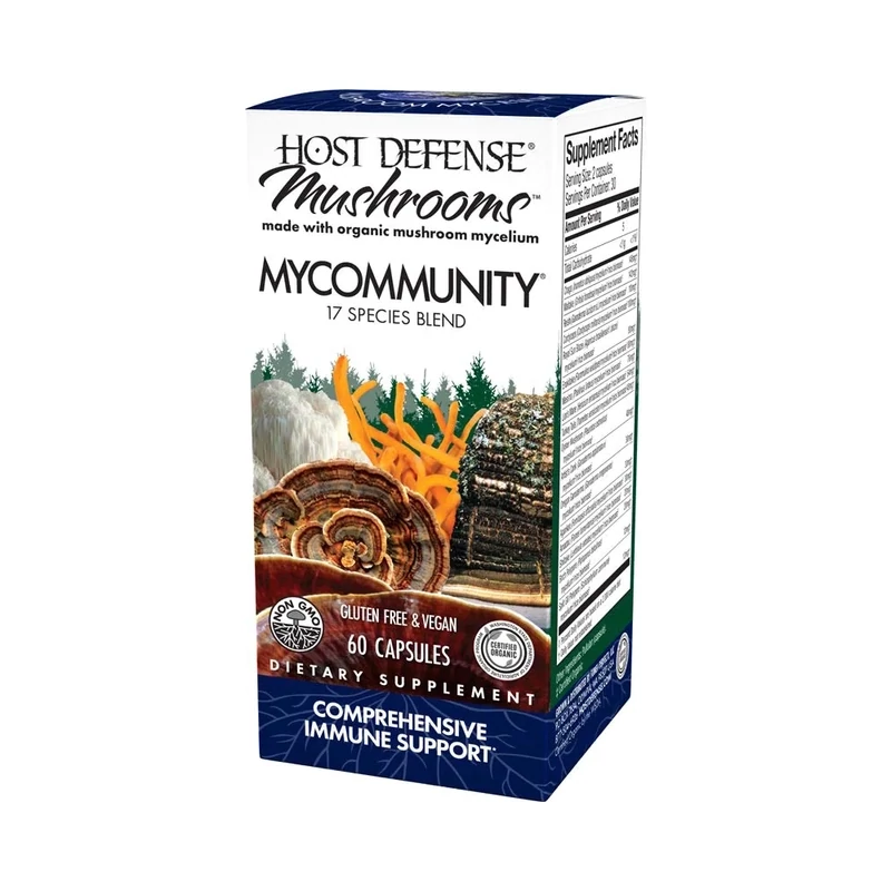Host Defense MyCommunity Comprehensive Immune Support 60 Vegetarian Capsules